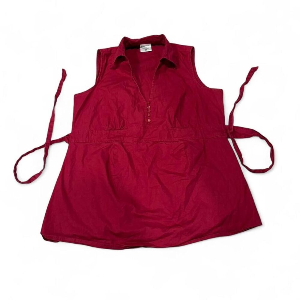 Burgundy Tie Blouse
